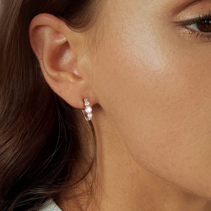Multicolor U-shaped  Hoop Earrings