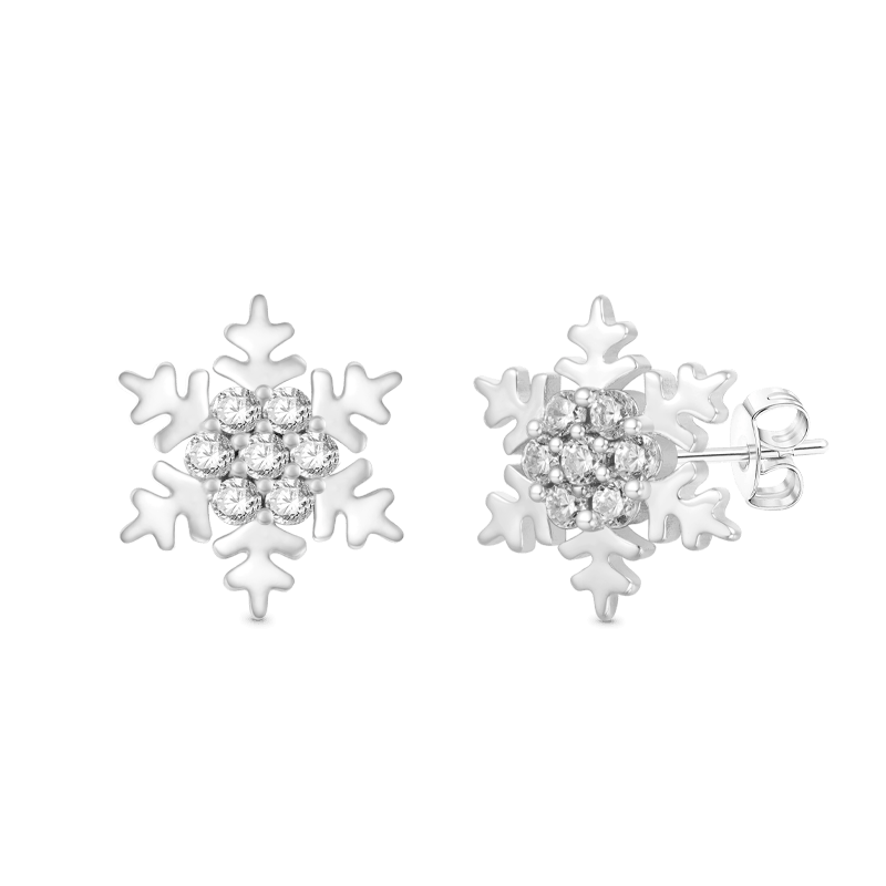 Snowflake Stud Earrings