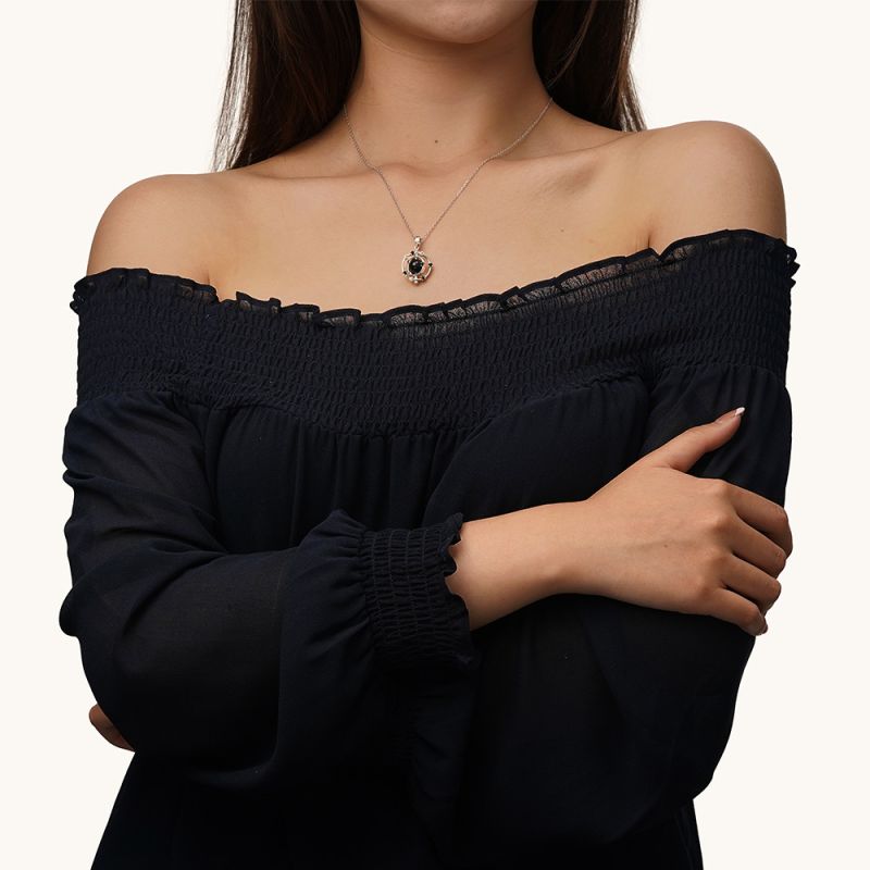 Rotatable Black Onyx Pendant
