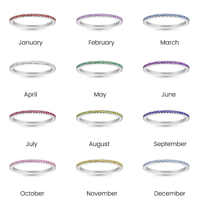 Simple Birthstone Ring