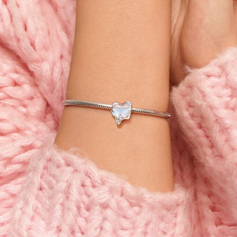 Sparkling Love Heart Charm