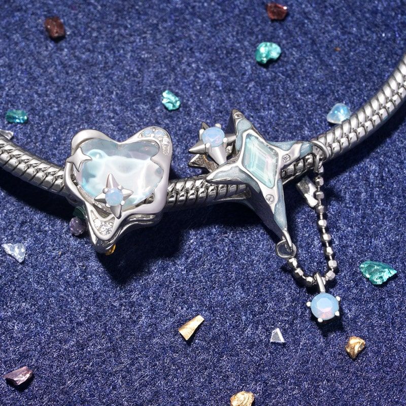 Sparkling Love Heart Charm