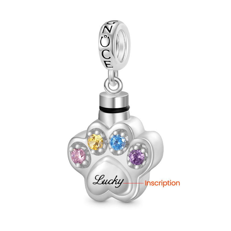 Pet Paw Memorial Urn Ashes Pendant