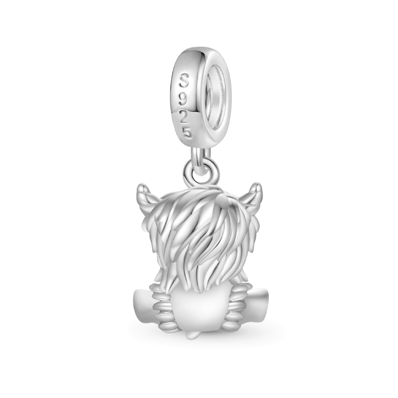 Highland Cow Birthstone Pendant