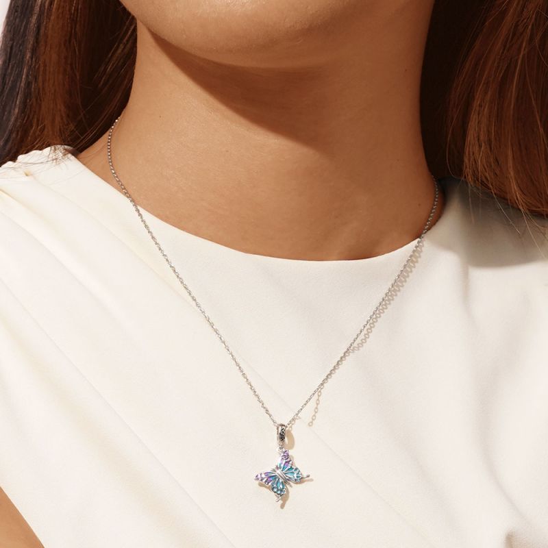 Blue-violet Butterfly Pendant