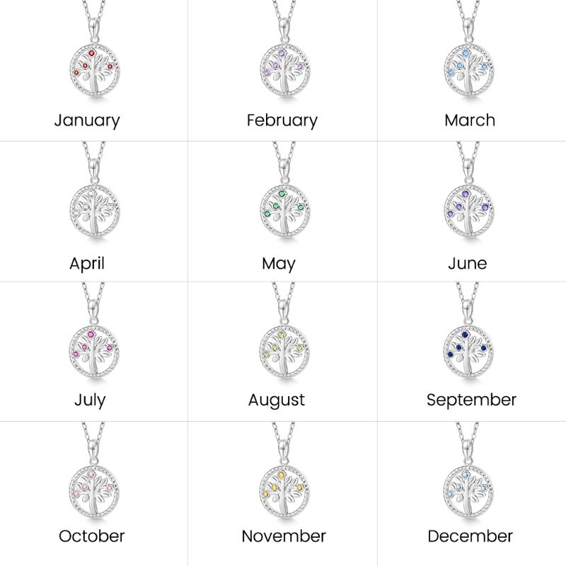 Tree of Life Birthstone Necklace