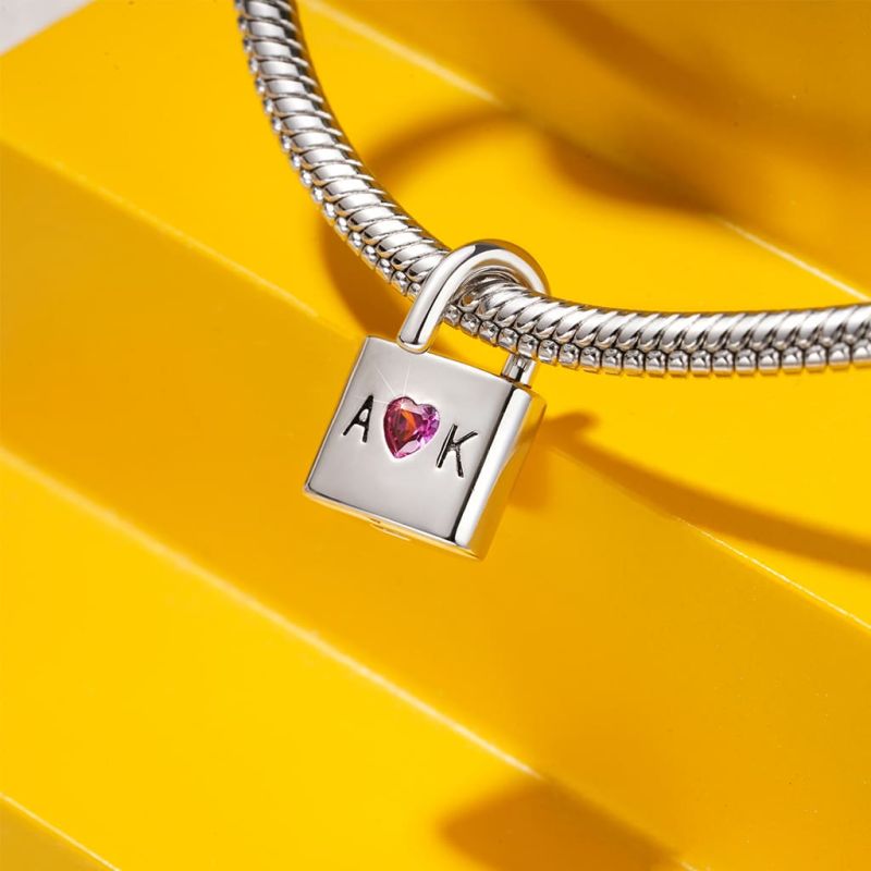 Openable Silver Lock Charm