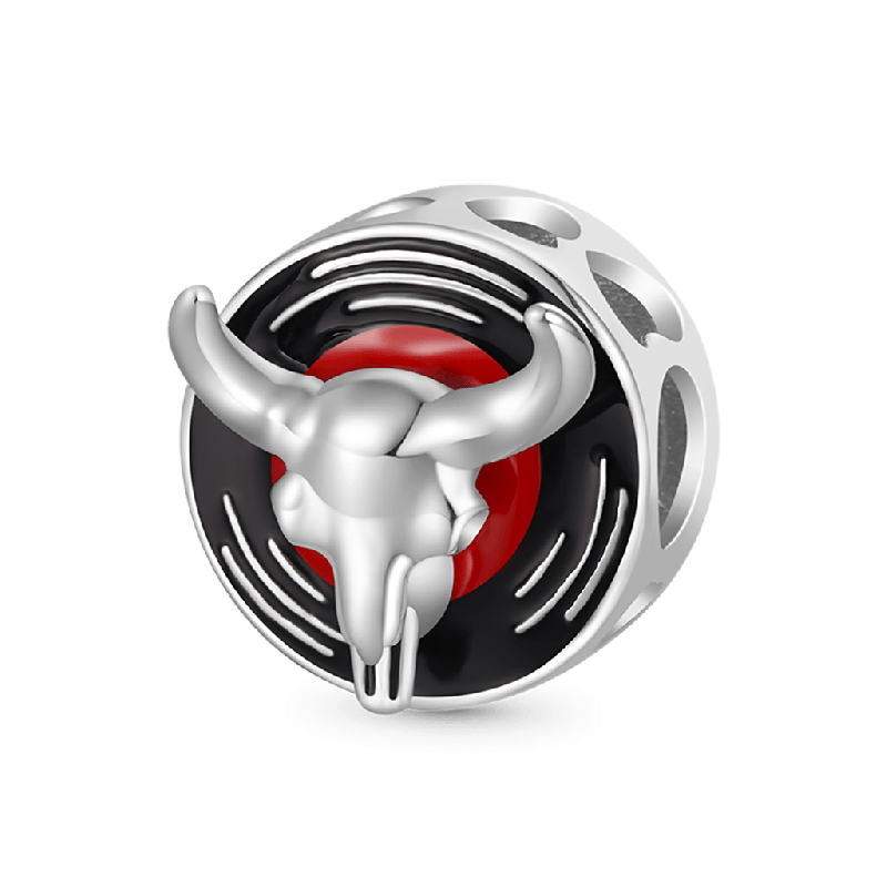 Cattle Skull Record Charm