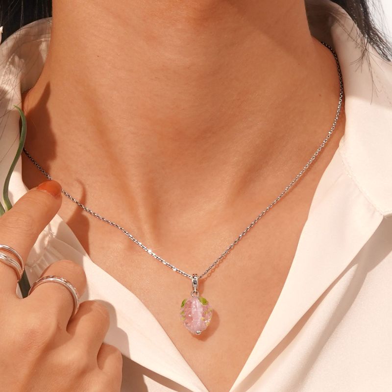 Pink Strawberry Pendant