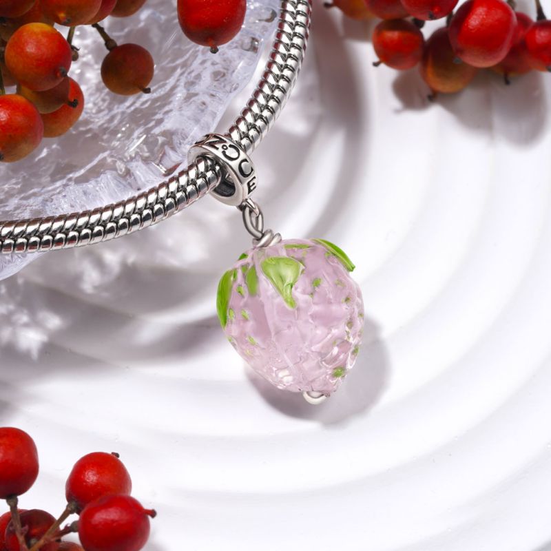 Pink Strawberry Pendant