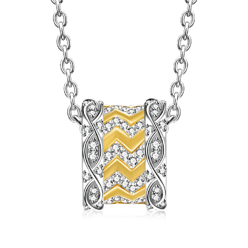Infinity Wave Pendant Necklace