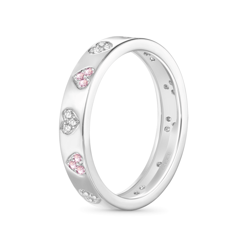 Two Color Love Heart Ring