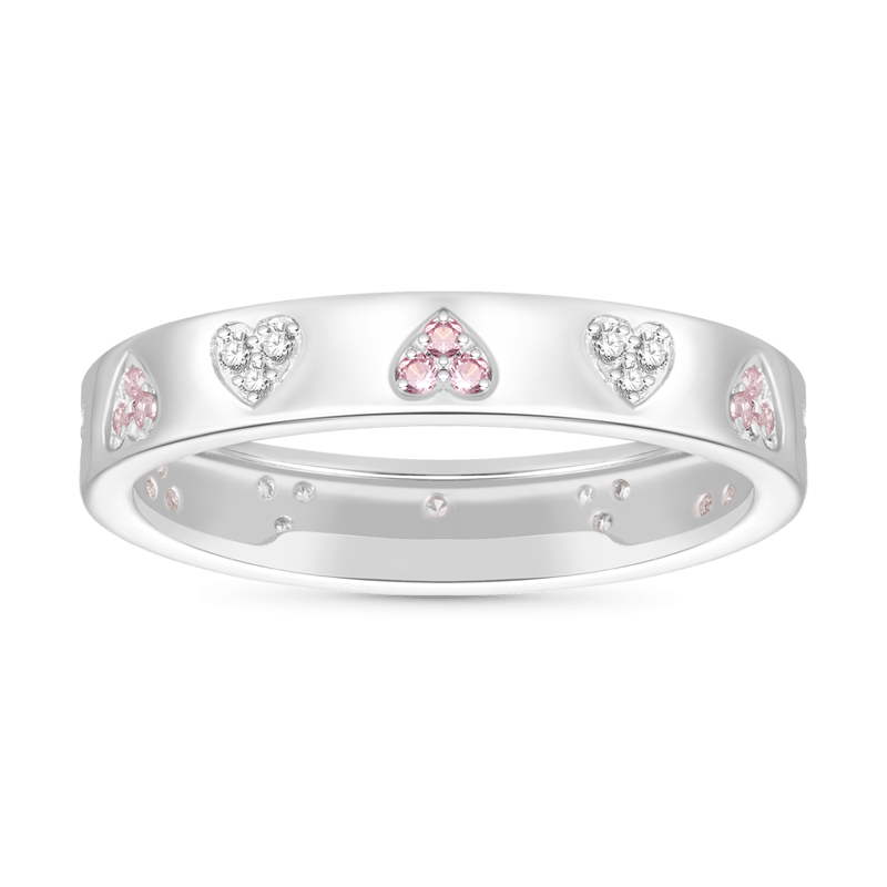Two Color Love Heart Ring