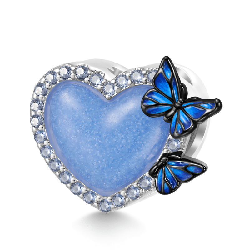 Heart Butterfly Charm