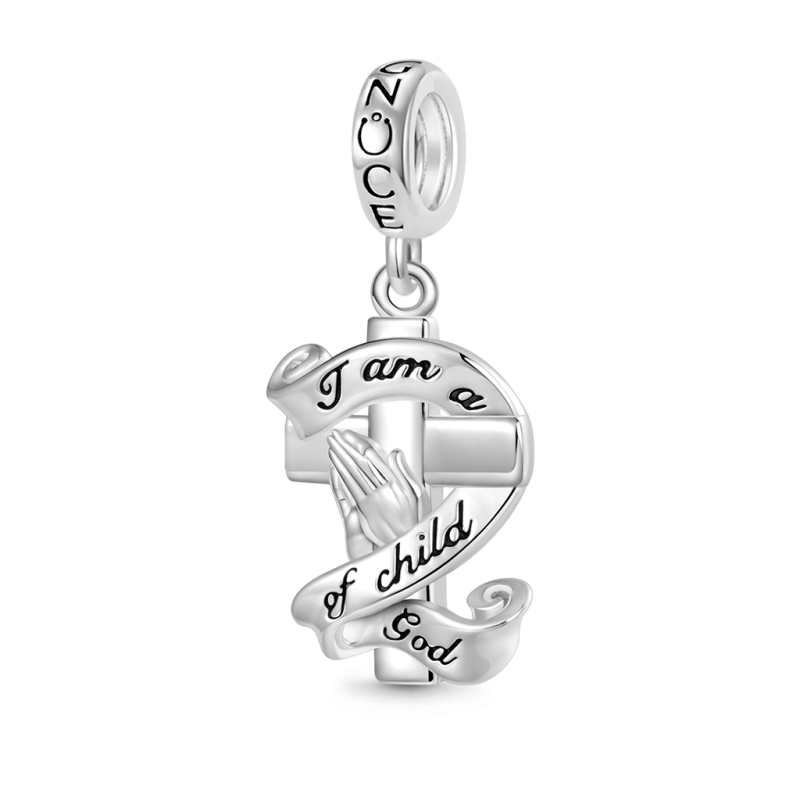 Cross Praying Hands Pendant
