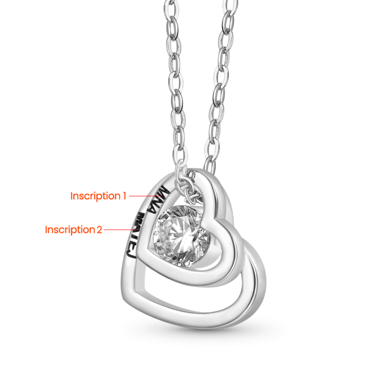 Double Love Engravable Necklace