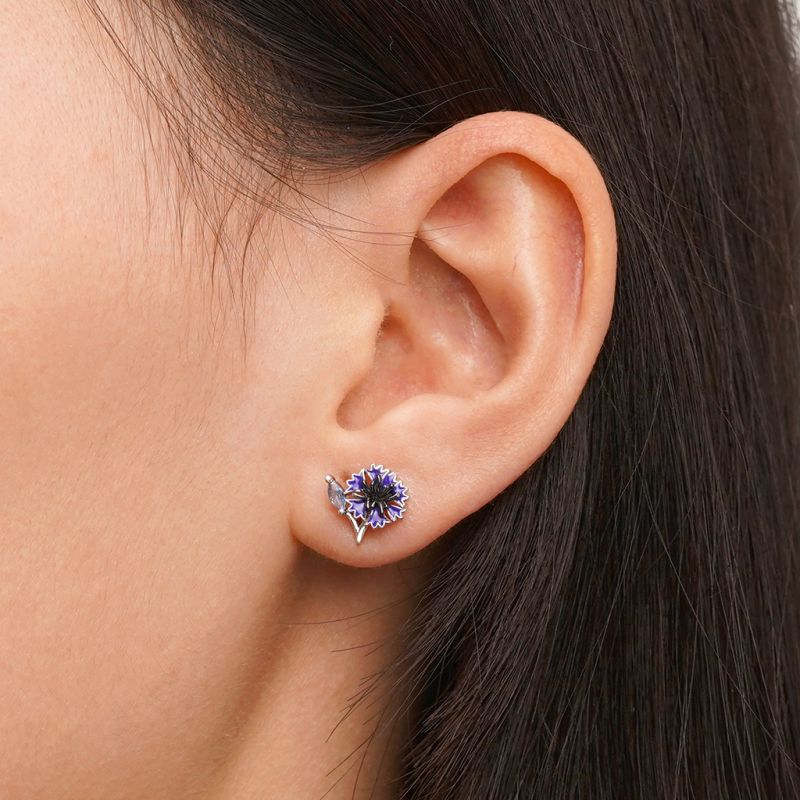 Cornflower Stud Earrings