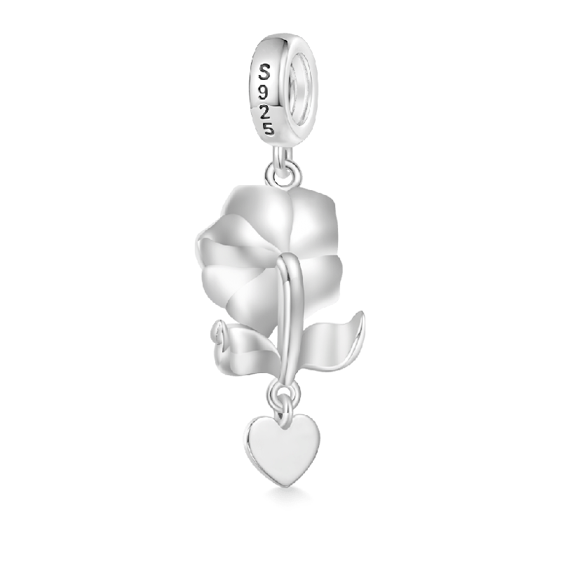 Engravable Rose Flower Charm