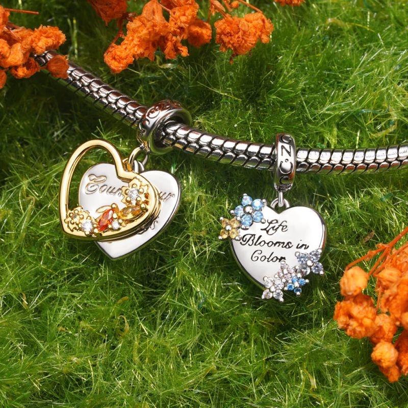 Heart Flowers Pendant