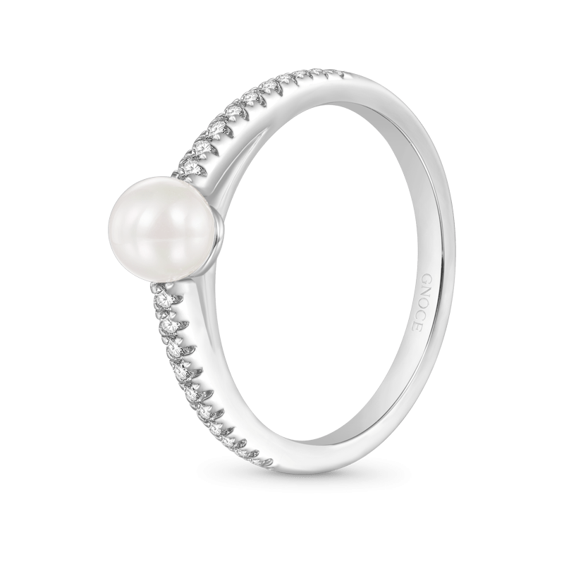 Pearl Solitaire Ring
