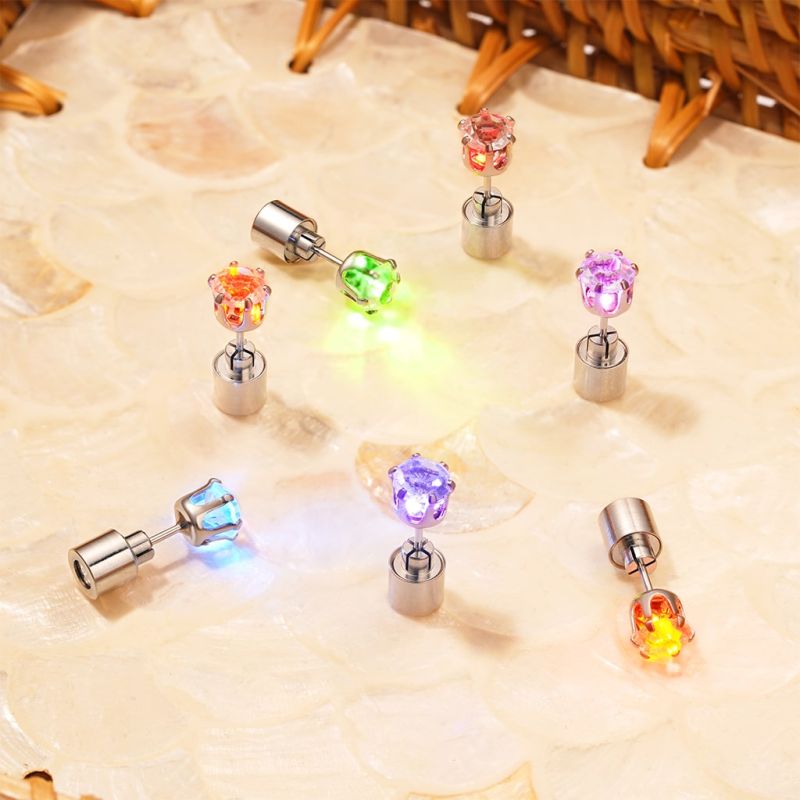 Multicolor Light-up Stud Earring