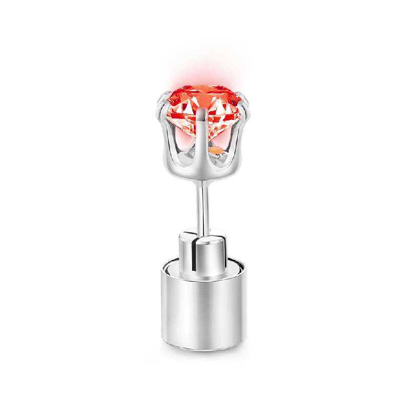 Red Light-up Stud Earring