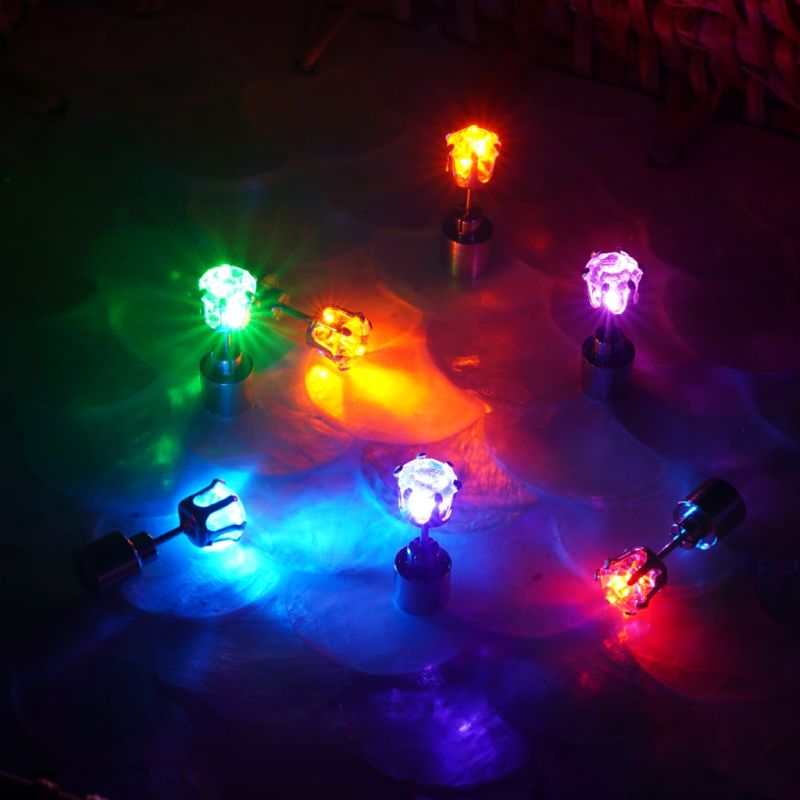Red Light-up Stud Earring