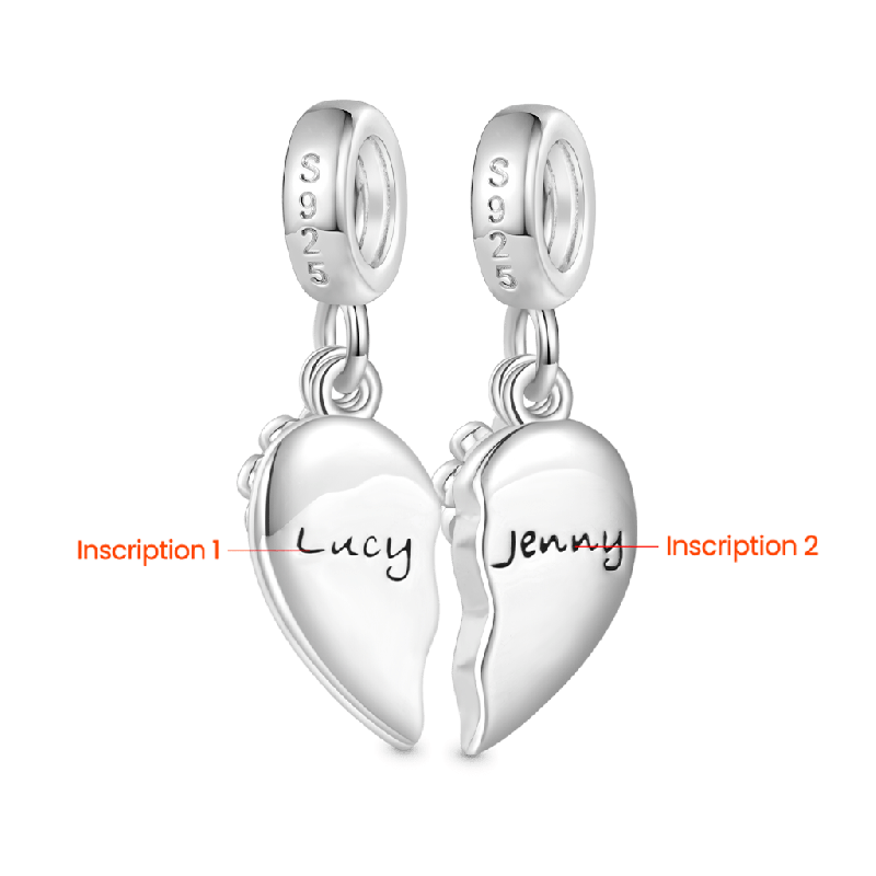 Pair Heart Rainbow Pendant
