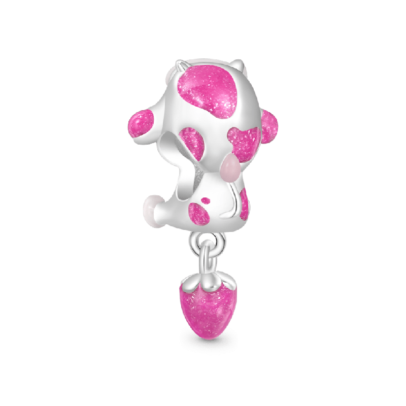 Strawberry Cow Charm