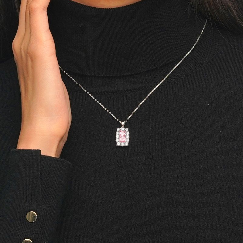 Square Birthstone Necklace