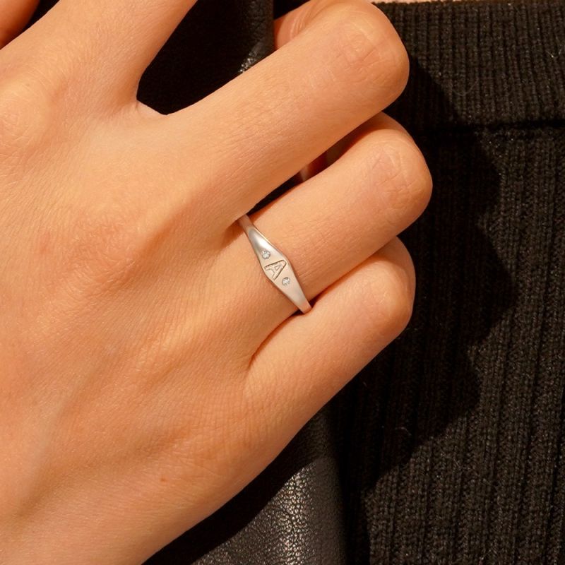 Letter Single Ring