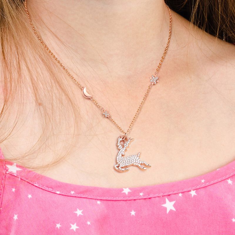 Elk Necklace Sterling Silver