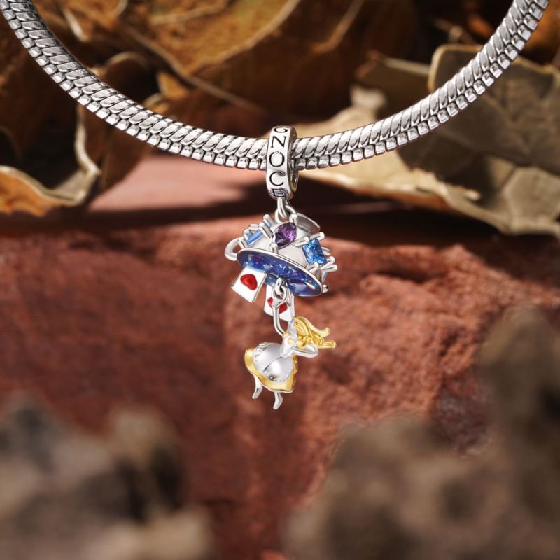 Alice Teacup Playing Cards Pendant