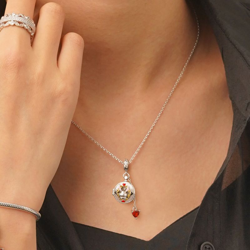 Pocket Watch Rabbit Ears Pendant