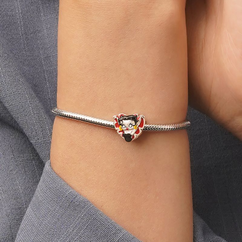 ZOMBIE LOVE Betty Boop Heart Charm
