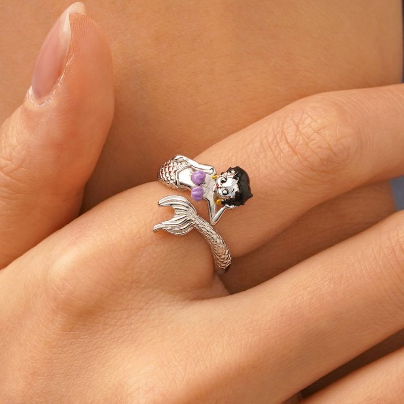 Mermaid Betty Boop Open Ring