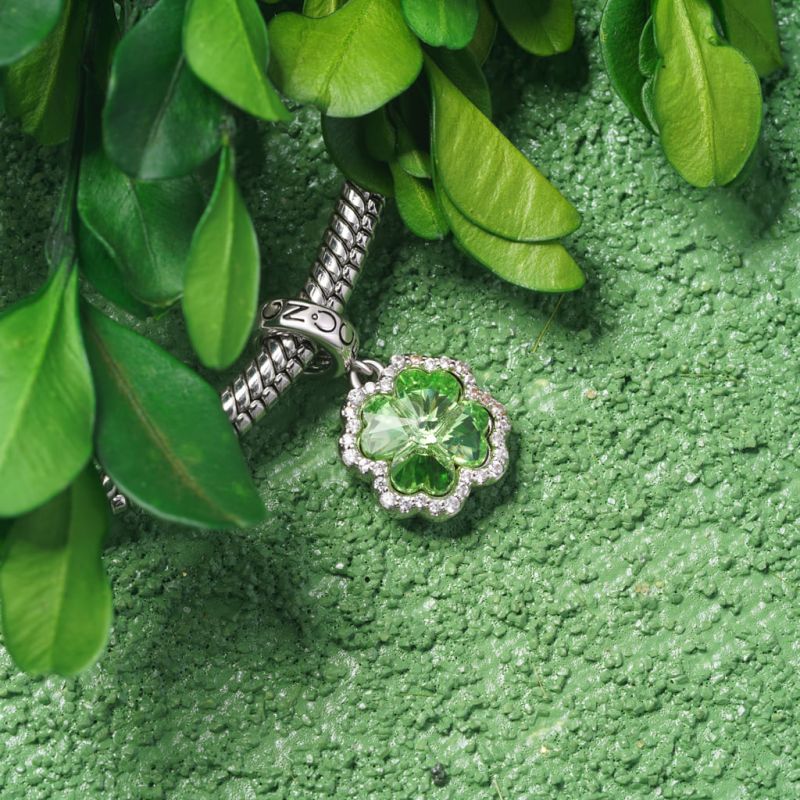 Green Four-leaf Clover Pendant