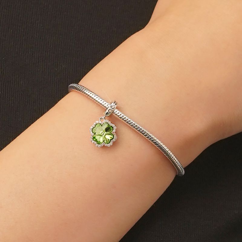 Green Four-leaf Clover Pendant