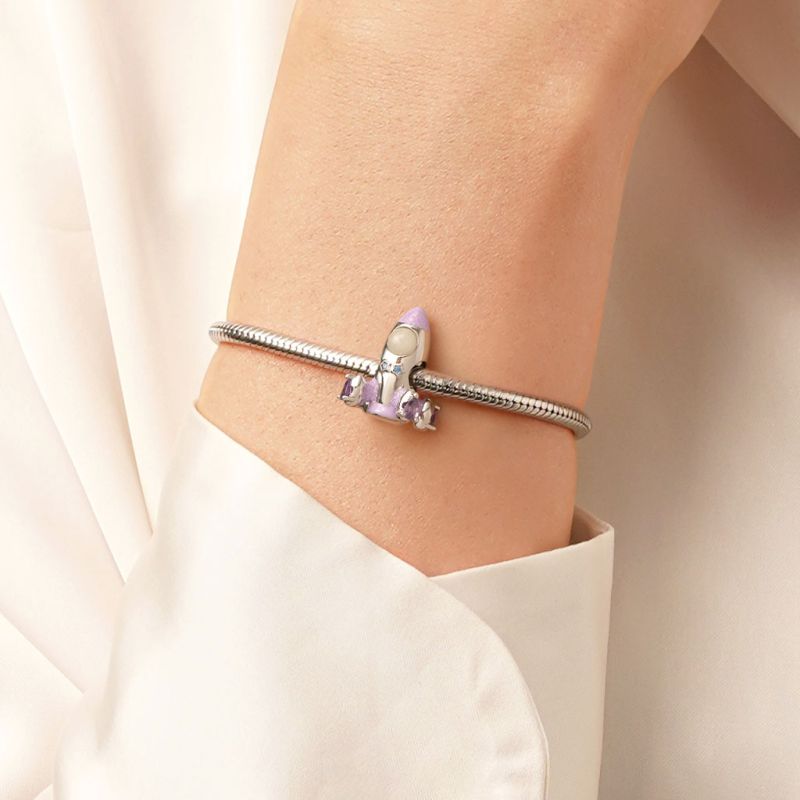 Space Love Rocket Charm