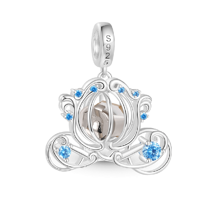 Wireless LED Glow Glass Pumpkin Carriage Pendant