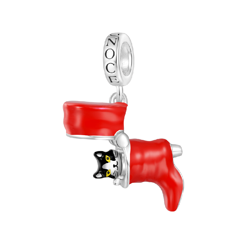 Openable Red Boot Pendant