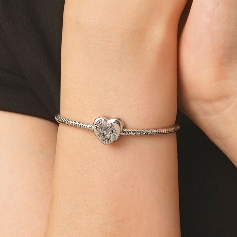 Personalized Fingerprint Heart Pendant