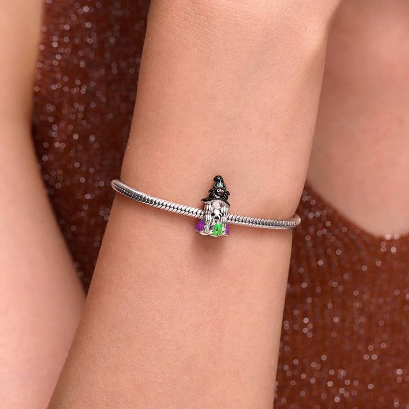 Halloween Gnome Witch Spider Hat Charm