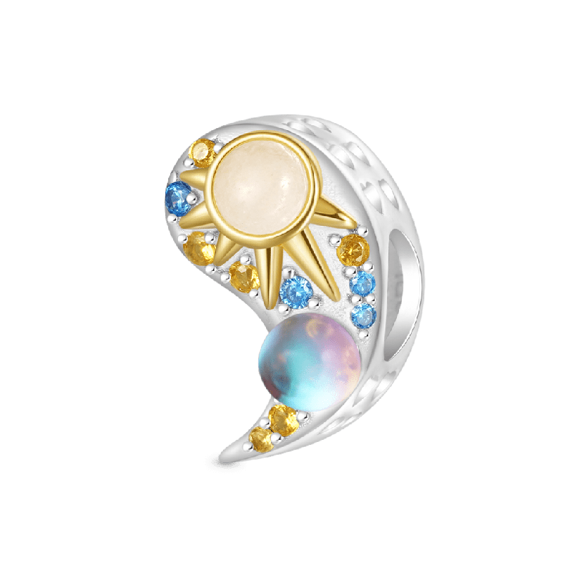 Engravable Star Moon Tai Chi Charm