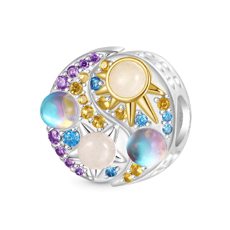 Engravable Star Moon Tai Chi Charm