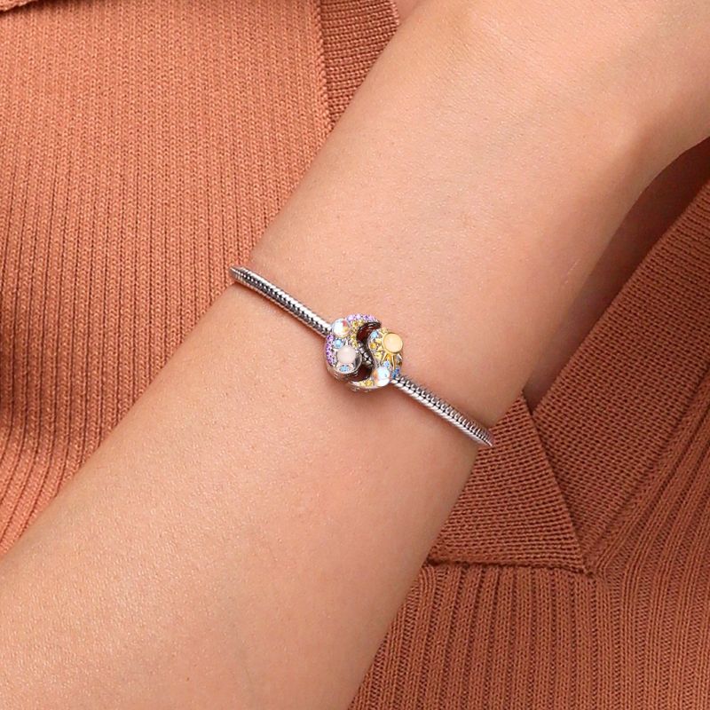 Engravable Star Moon Tai Chi Charm