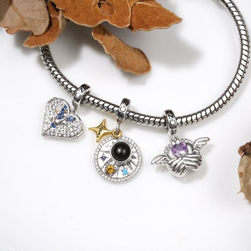 Angel Baby Memorial Birthstone Pendant