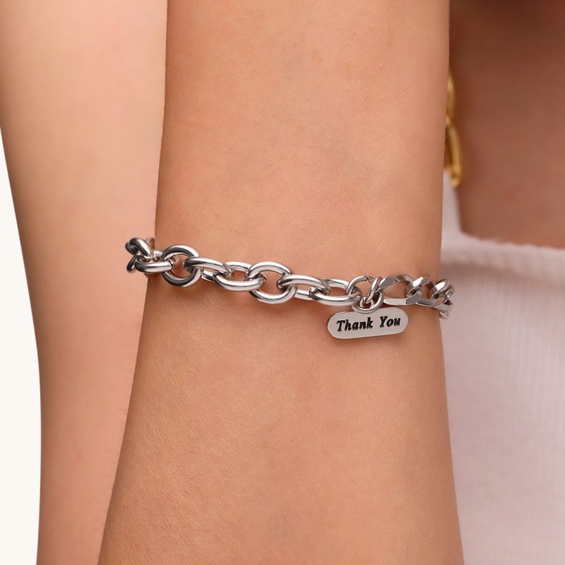 Retro Spliced Link Chain Bracelet