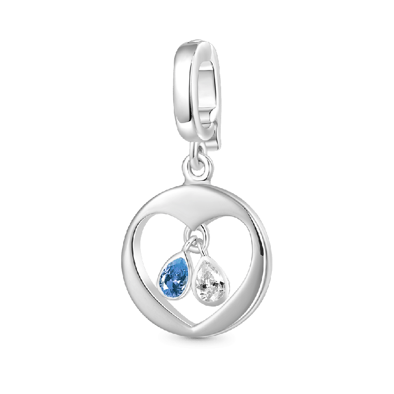 Pear Birthstone Clasp Clusters Charm