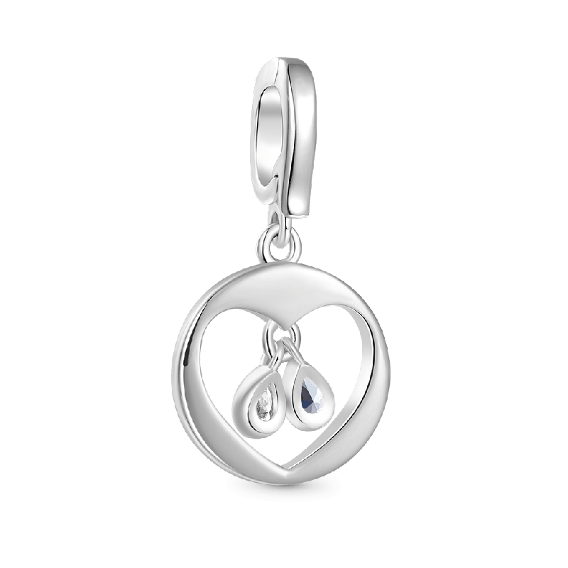 Pear Birthstone Clasp Clusters Charm